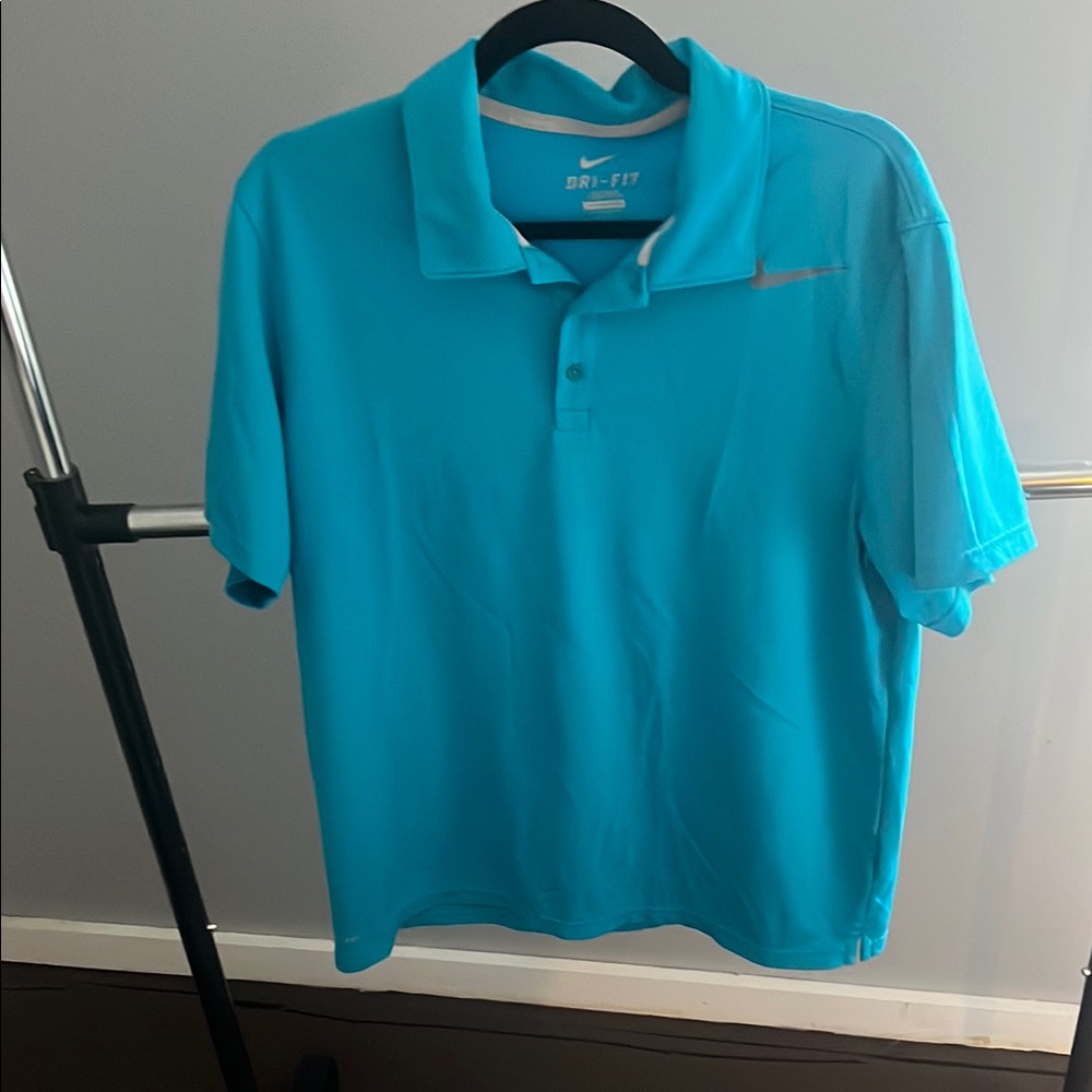 Nike Blue Golf Polo Shirt Classic Style